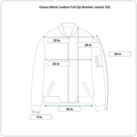 Guess Genuine Leather Men’s Jacket XXL Multi Pockets Front Zip - Picture 11 of 11